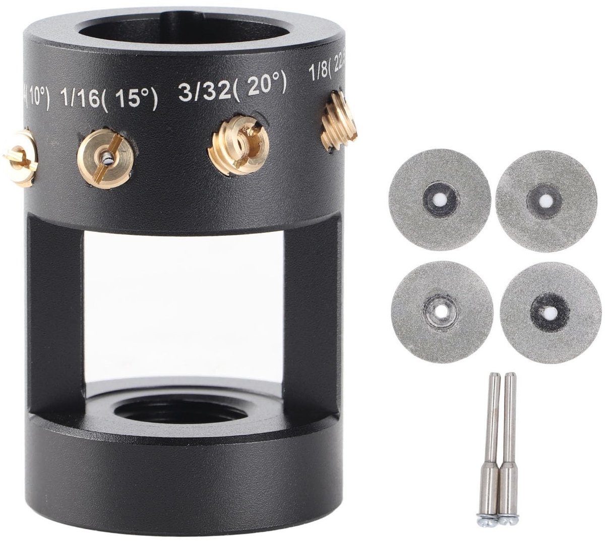 Tungsten Electrode Sharpener voor TIG Lassen - Meerdere Hoeken en Inclusief Accessoires