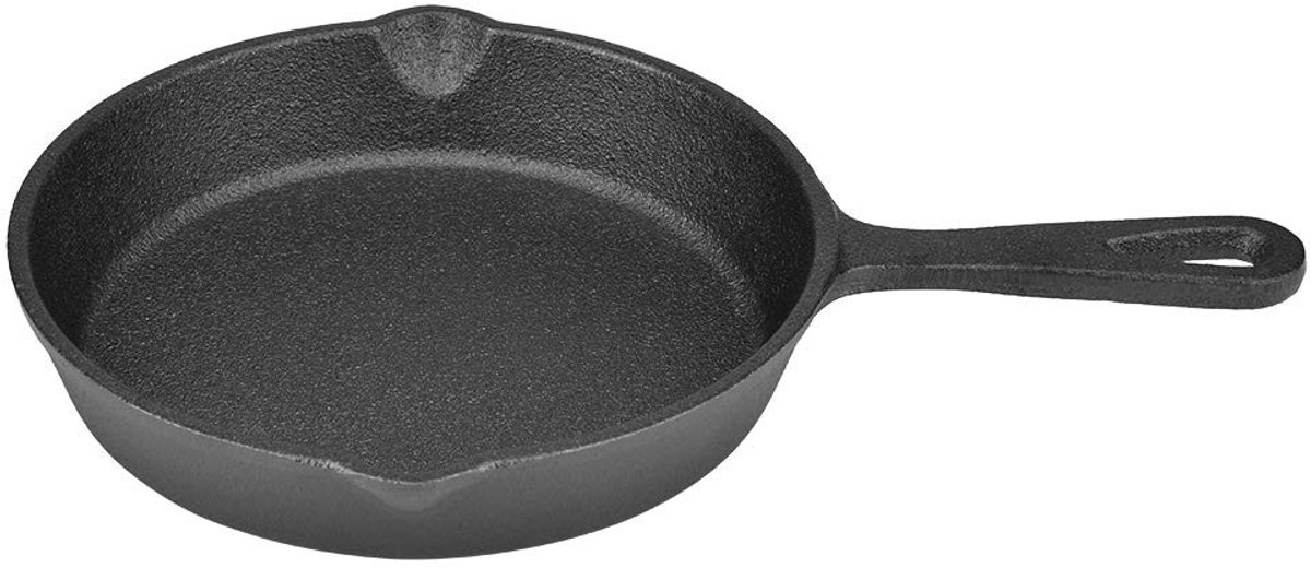 Allecto - Gietijzeren pan - Keukengerei - Geschikt voor Gasovens - Inductiekookplaat - Uitstekende warmte-isolatie - Zelfs verwarmen (16cm)