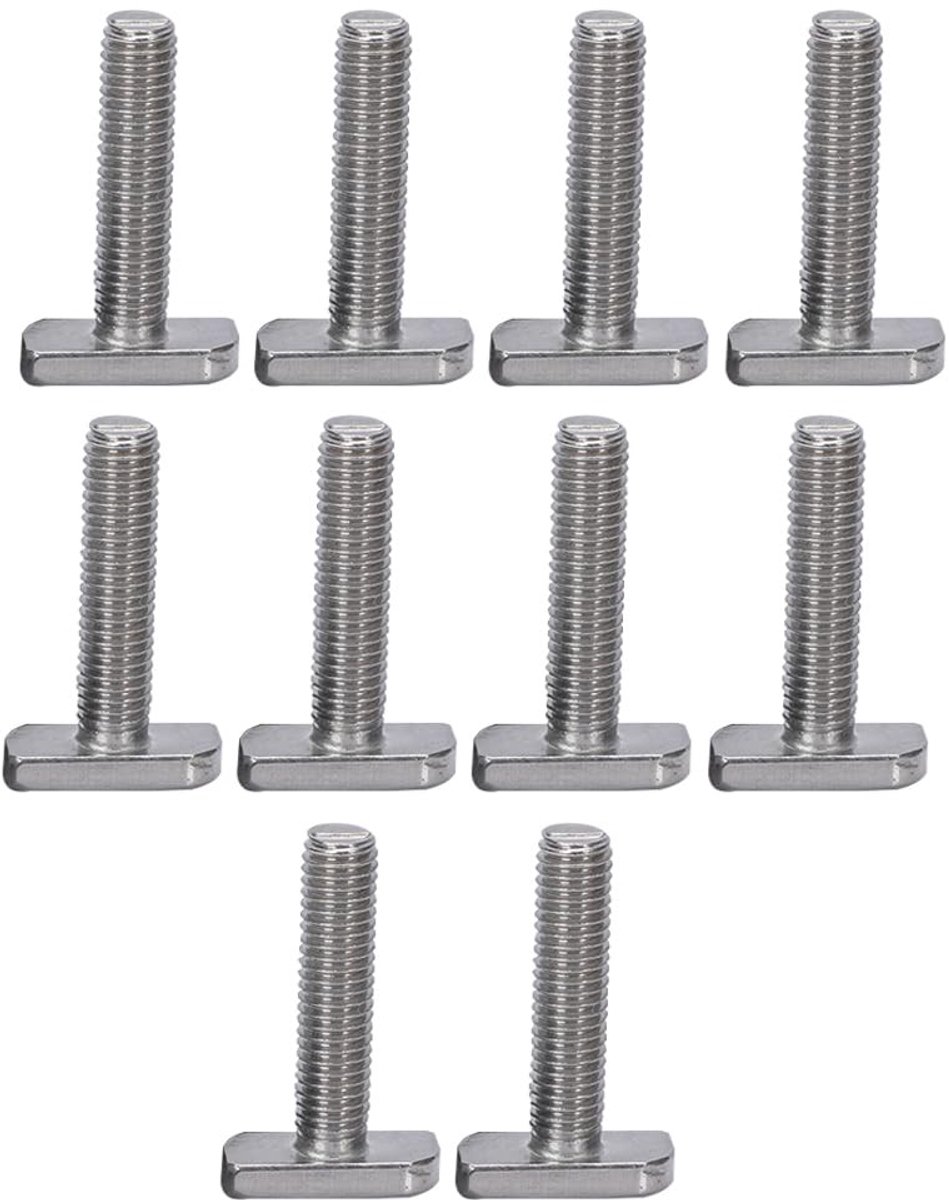 TopHomer 10pcs T-Slot Hammer Head T-Bolts M8*40mm RVS voor Fietsendrager en Zonnepanelen