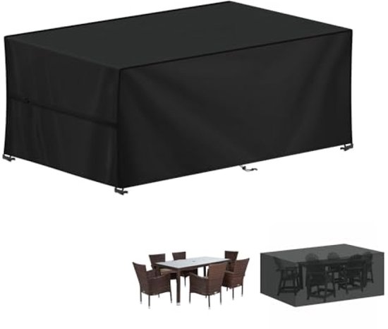 DICAPA Abdeckung für Gartentisch, wasserdicht, rechteckig, 170 x 94 x