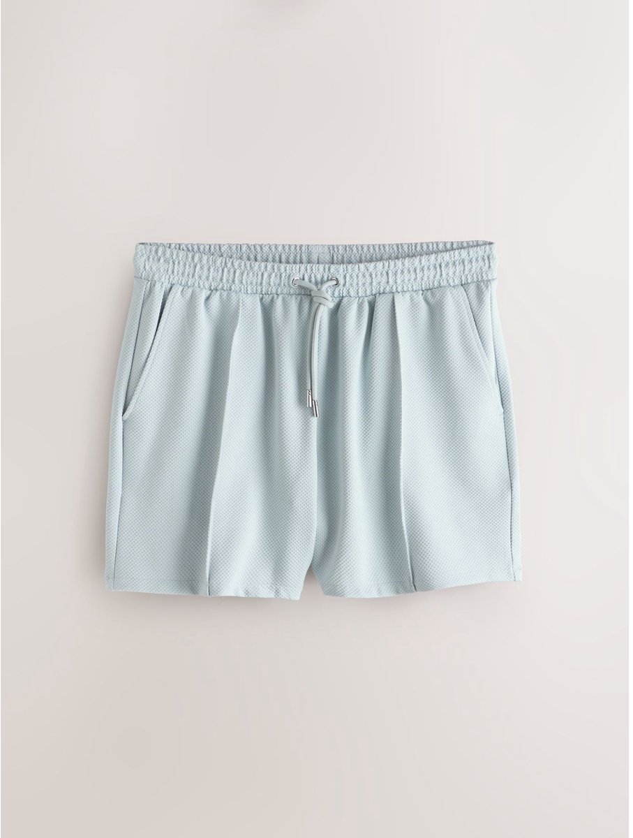 Next - Heren - Short van jersey met textuur - Blauw