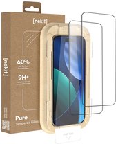 NEKIT Pure - Duo Pack Tempered Glass Geschikt voor iPhone 17 - 9H+ Gehard - GRS Gerecycled Glas - Screen Protector met Installatiebox - Case Friendly