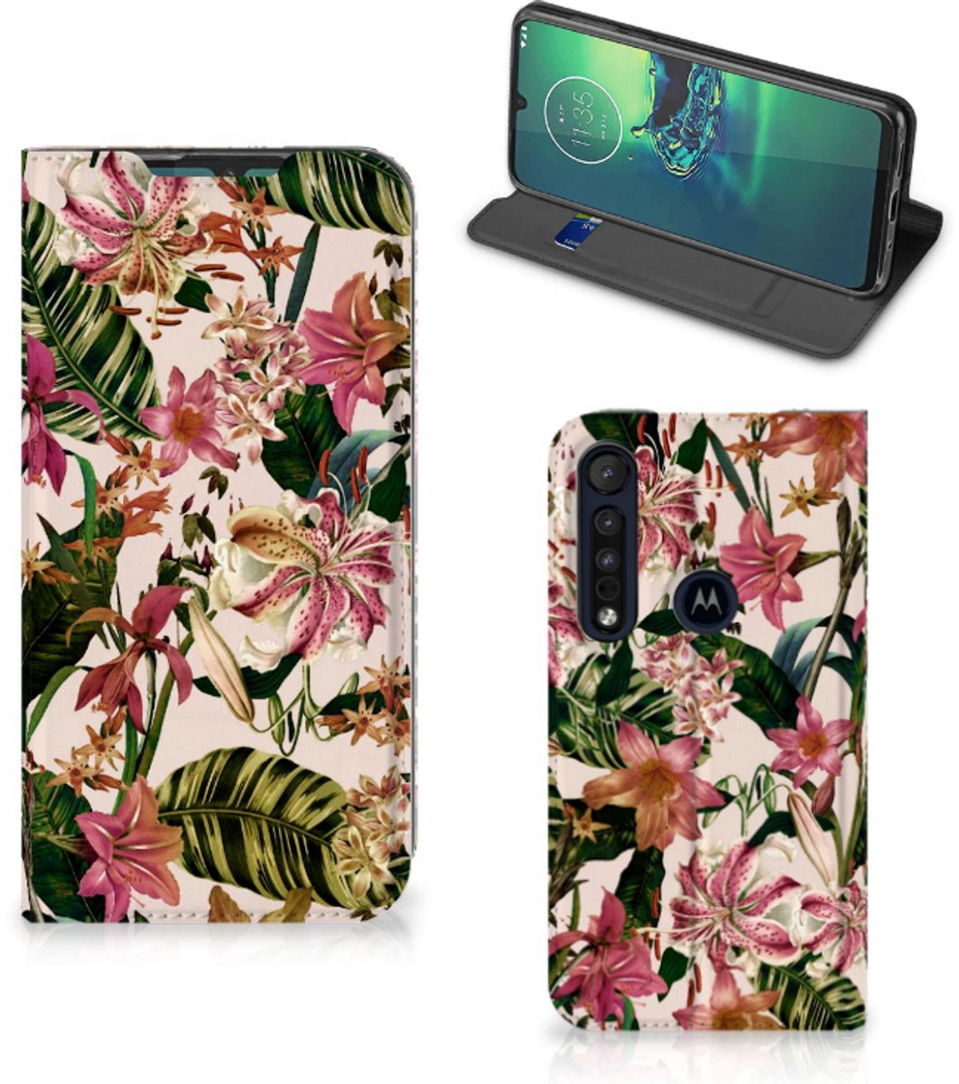 Motorola G8 Plus Smart Cover Flowers