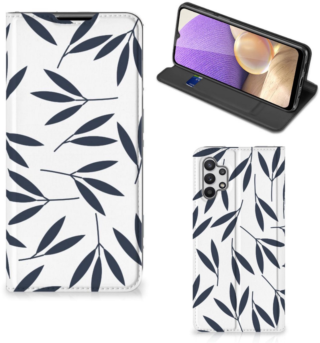 Samsung Galaxy A32 5G Smart Cover Leaves Blue