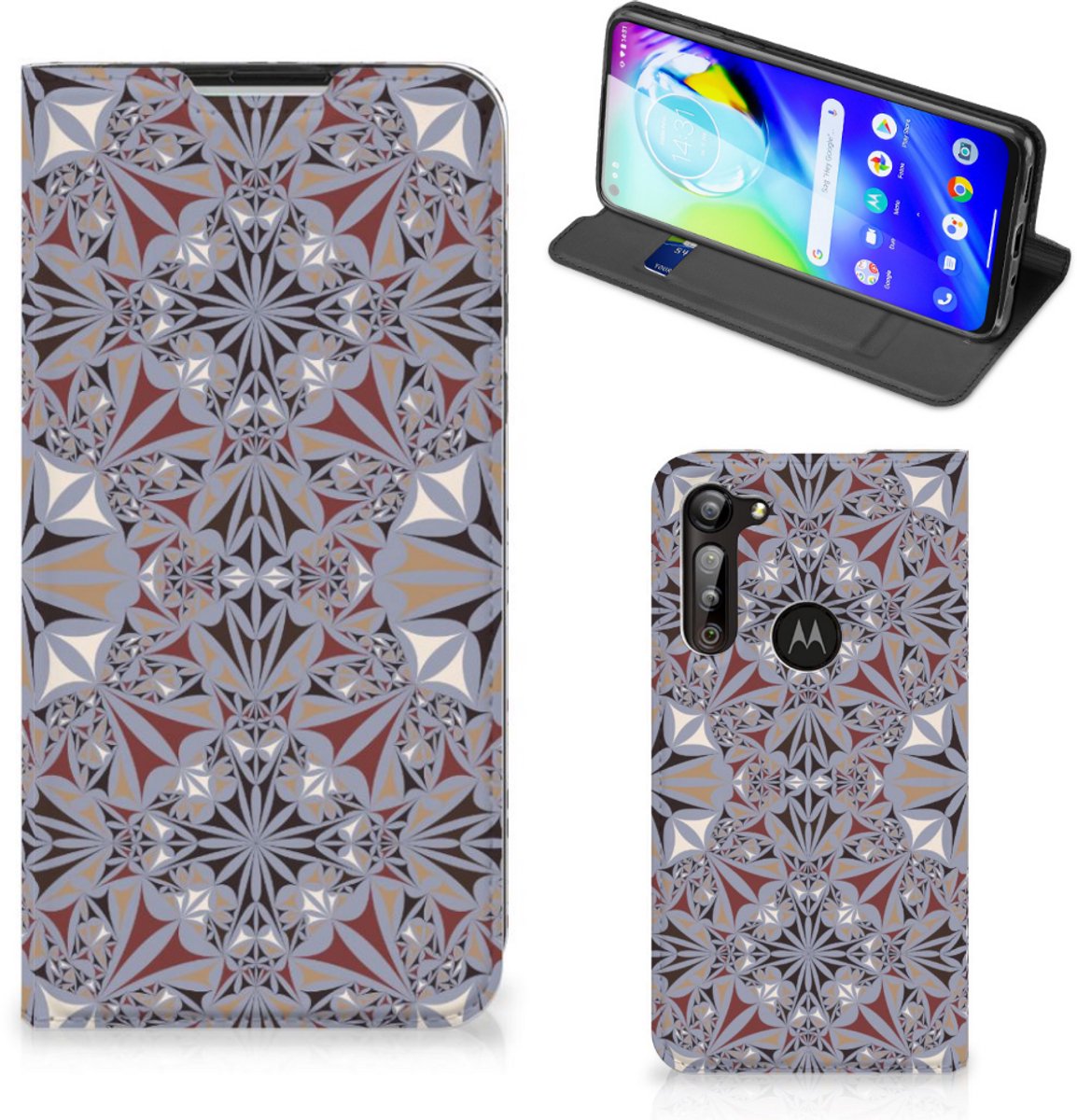 Motorola Moto G8 Power Standcase Flower Tiles