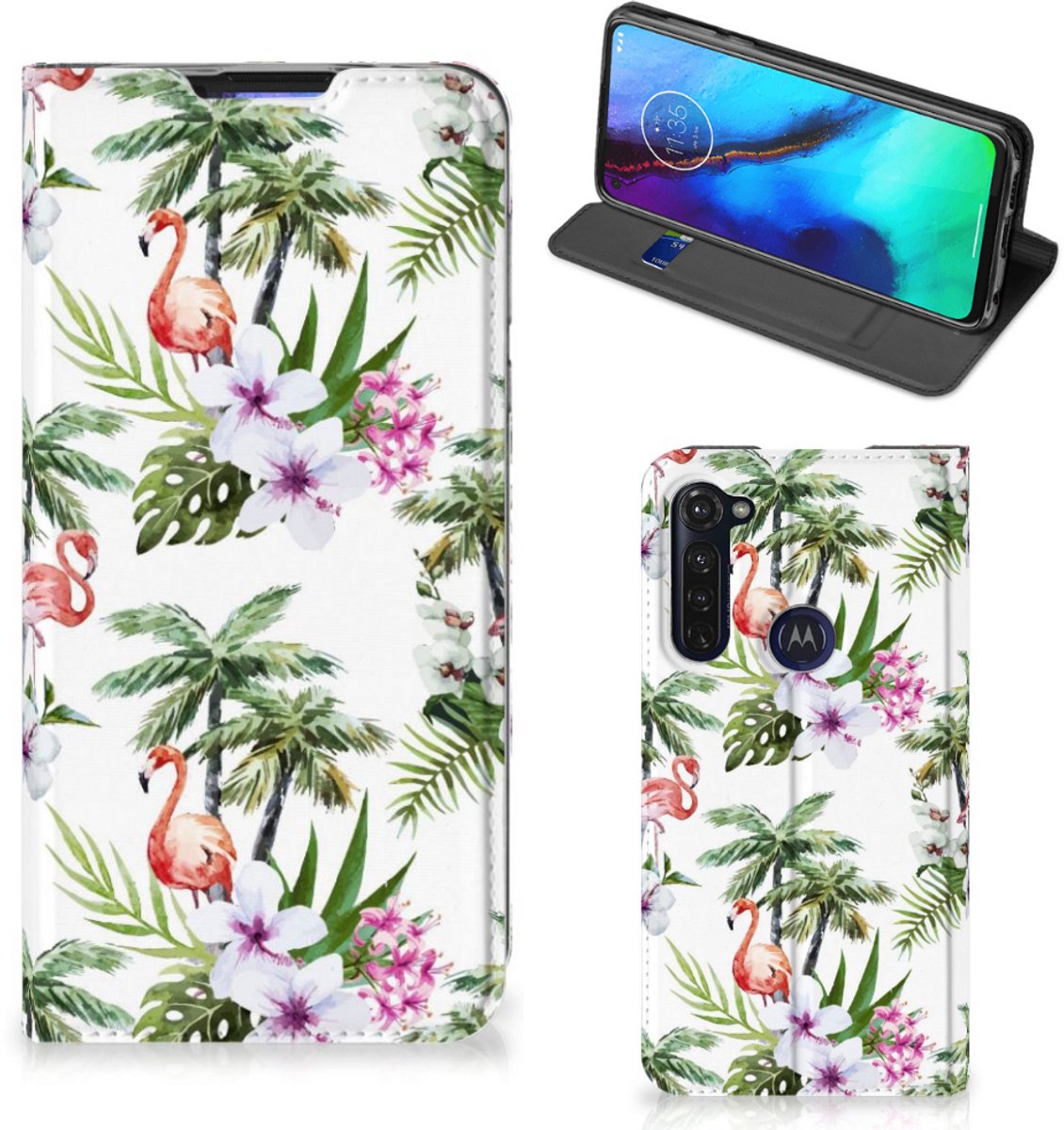 Motorola Moto G Pro Hoesje maken Flamingo Palms