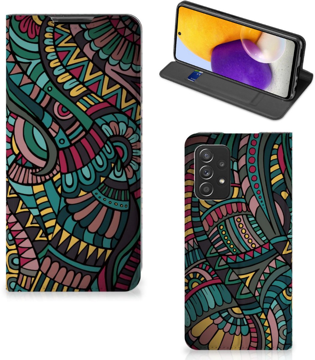 Samsung Galaxy A72 (5G/4G) Hoesje met Magneet Aztec