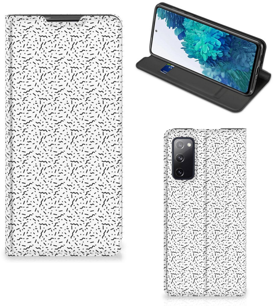 Samsung Galaxy S20 FE Hoesje met Magneet Stripes Dots