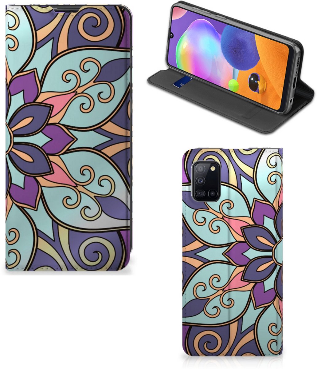 Samsung Galaxy A31 Smart Cover Purple Flower