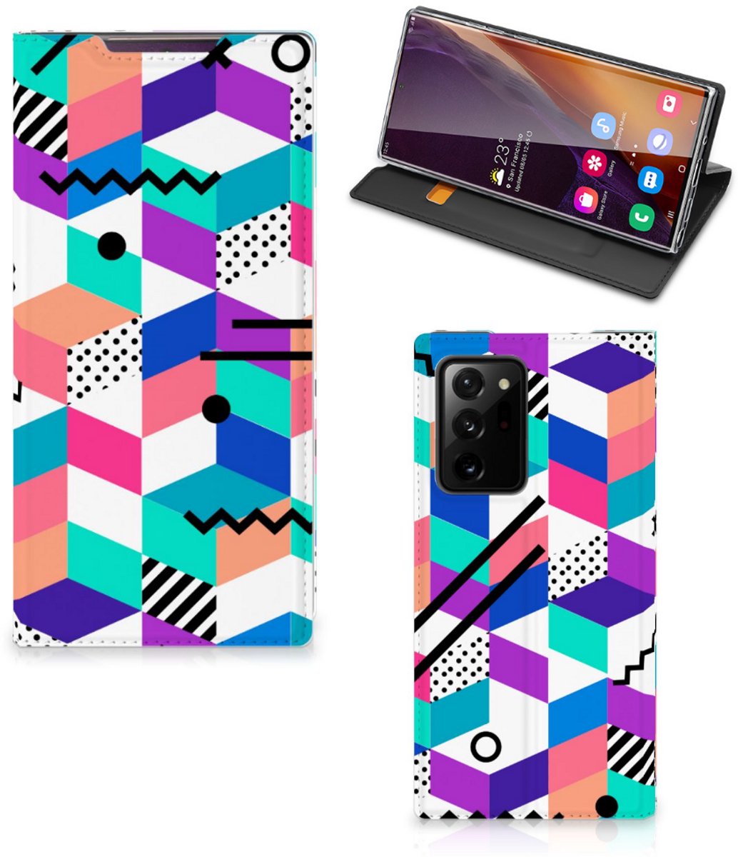 Samsung Galaxy Note 20 Ultra Stand Case Blokken Kleurrijk
