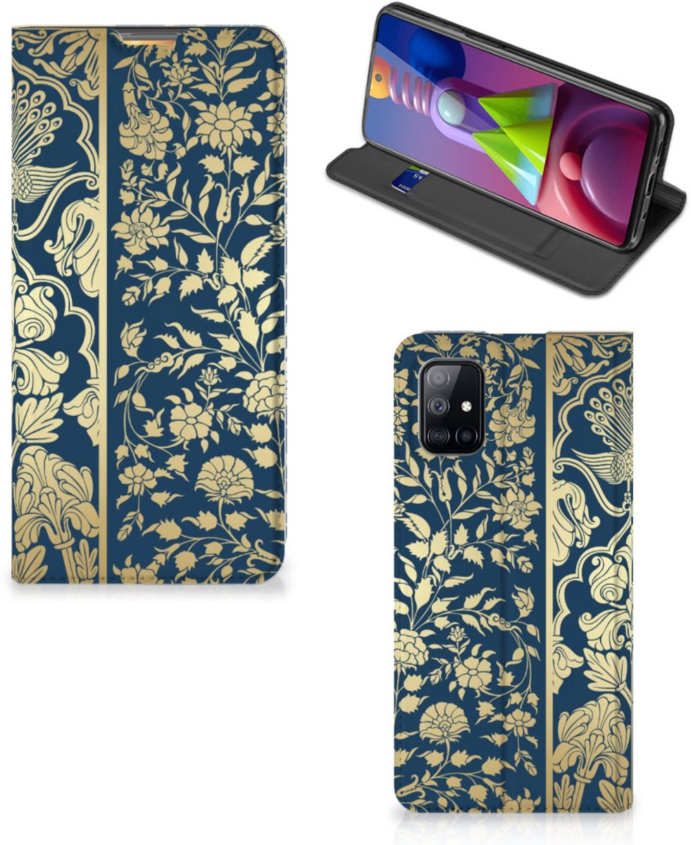 Samsung Galaxy M51 Smart Cover Beige Flowers