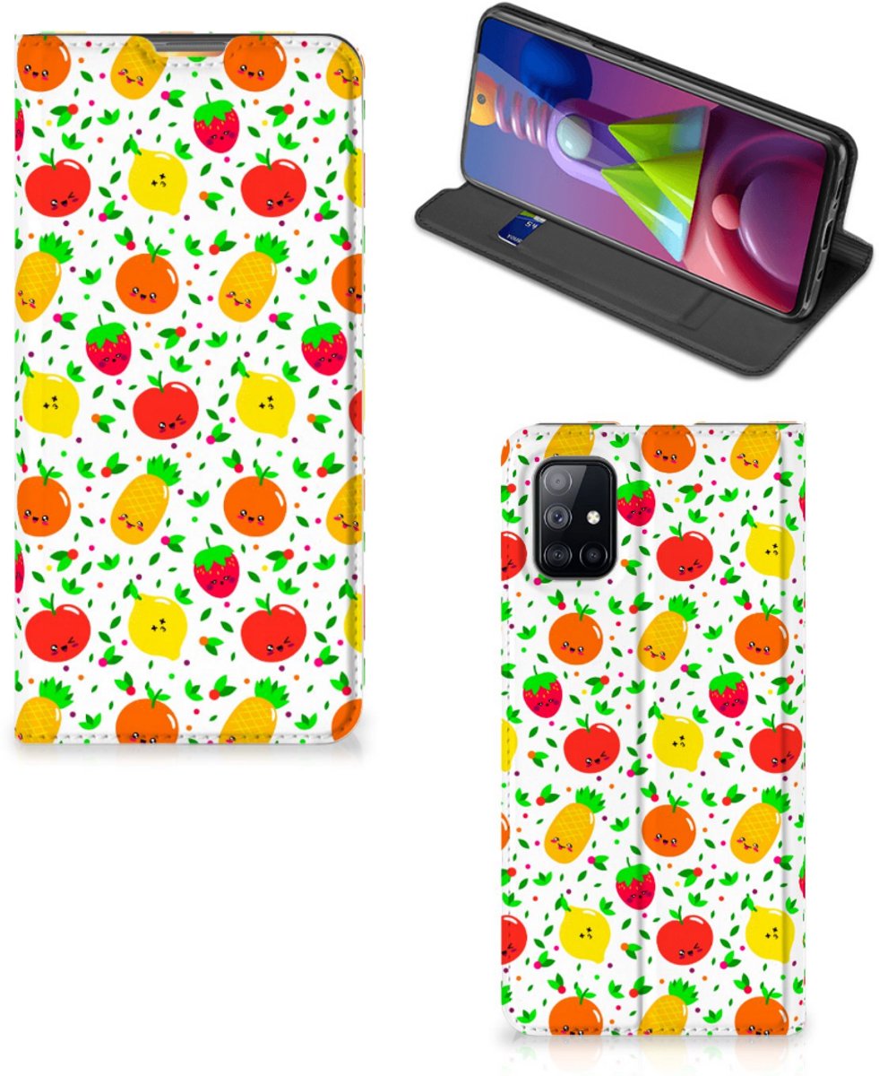 Samsung Galaxy M51 Flip Style Cover Fruits