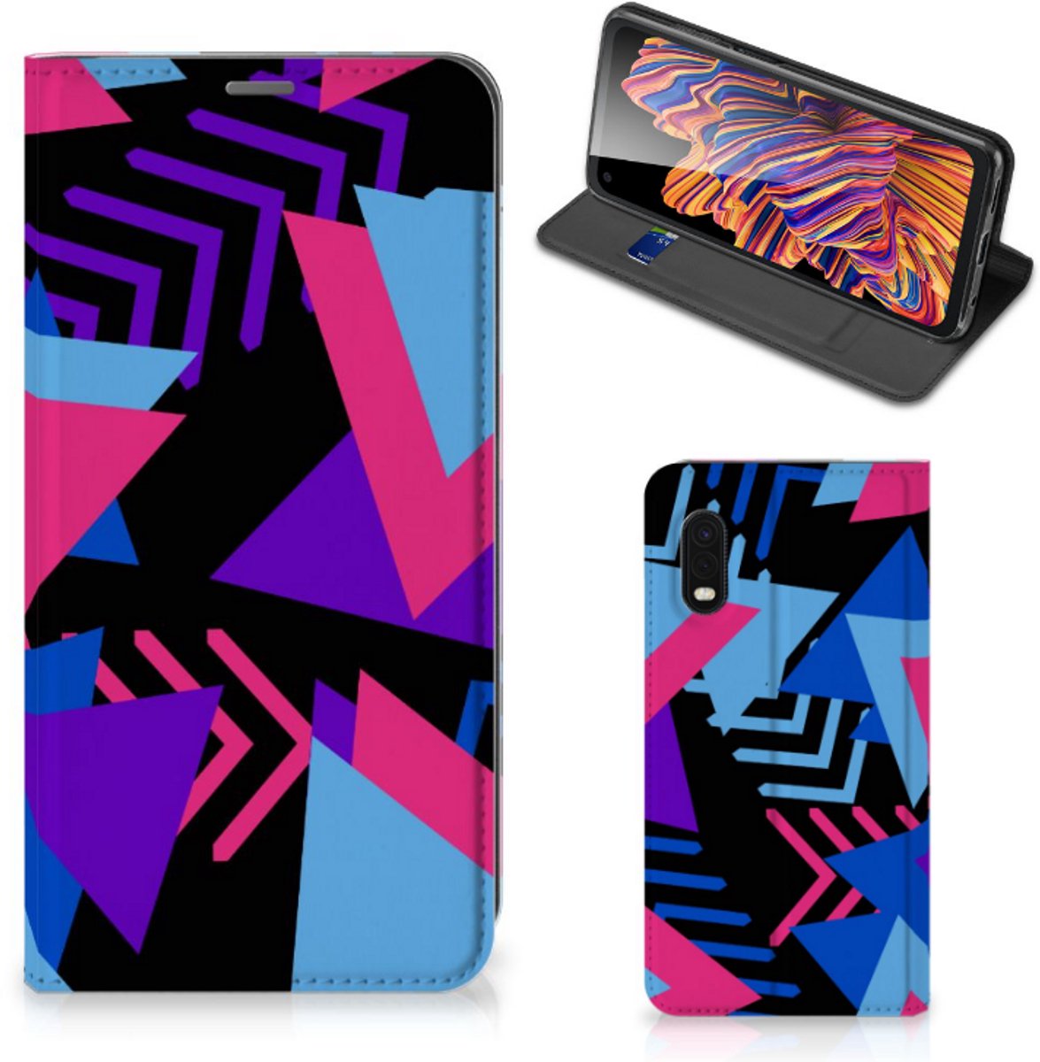Standcase Hoesje voor Samsung Xcover Pro Stand Case Funky Triangle