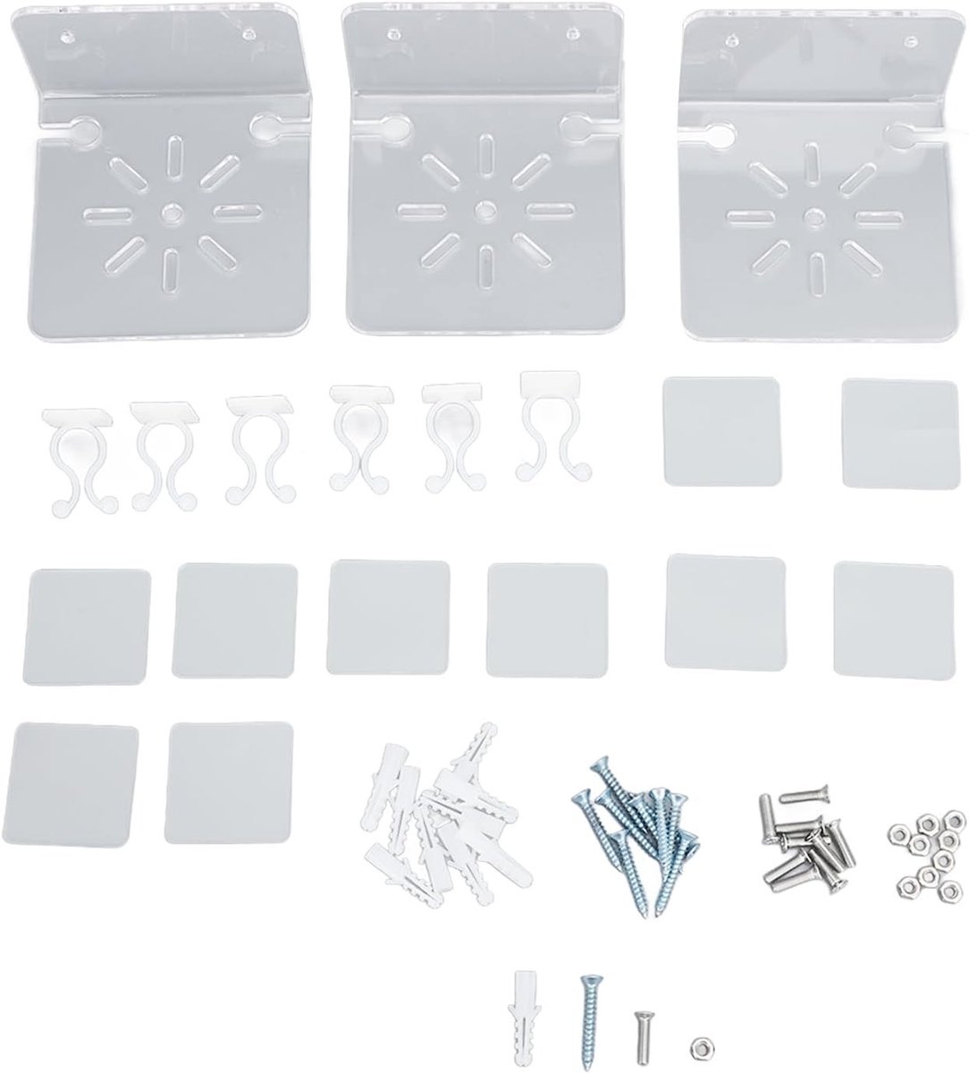 Allecto - Wandplank - Acryl - Zwevend - Organisator - Beveiligingscamera - Babyfoon - Badkamer - Slaapkamer - Woonkamer - Keuken