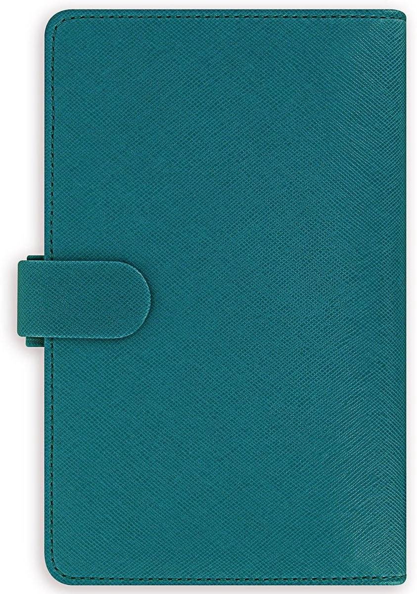 Compacte Organizer - Persoonlijke Planner - Afspraken Plannen - Lederlook Cover - 9.5cm x 17.1cm - Aquamarijn