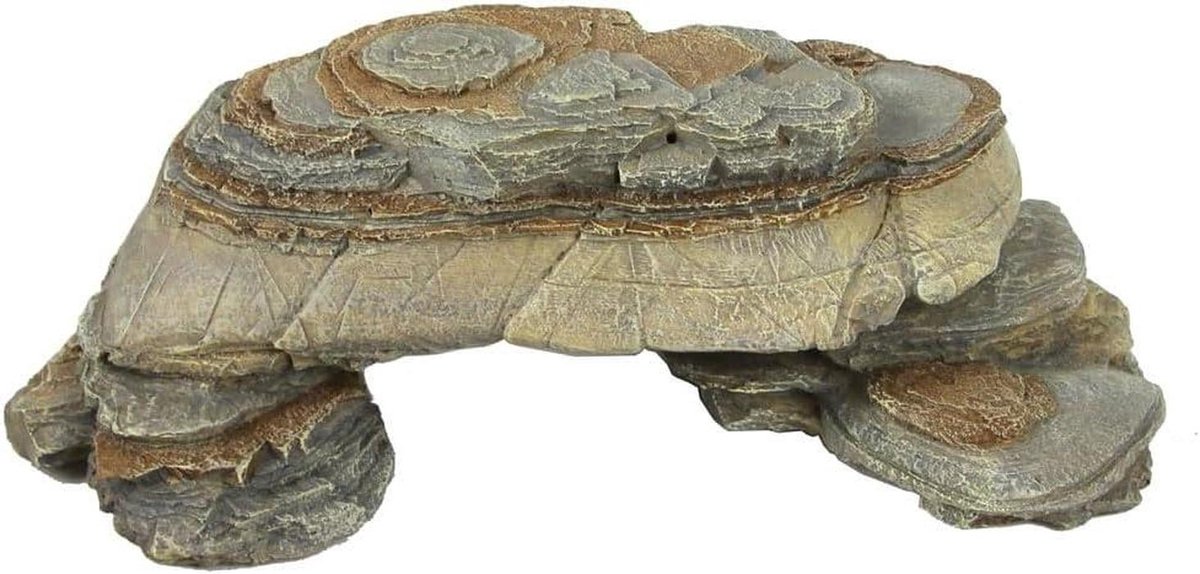 Reptielen Schuilplaats - Verstopplaats Terrarium - Natuurlijke Inrichting - Hoogwaardig Hars - 42 x 12 x 13 cm - Beige