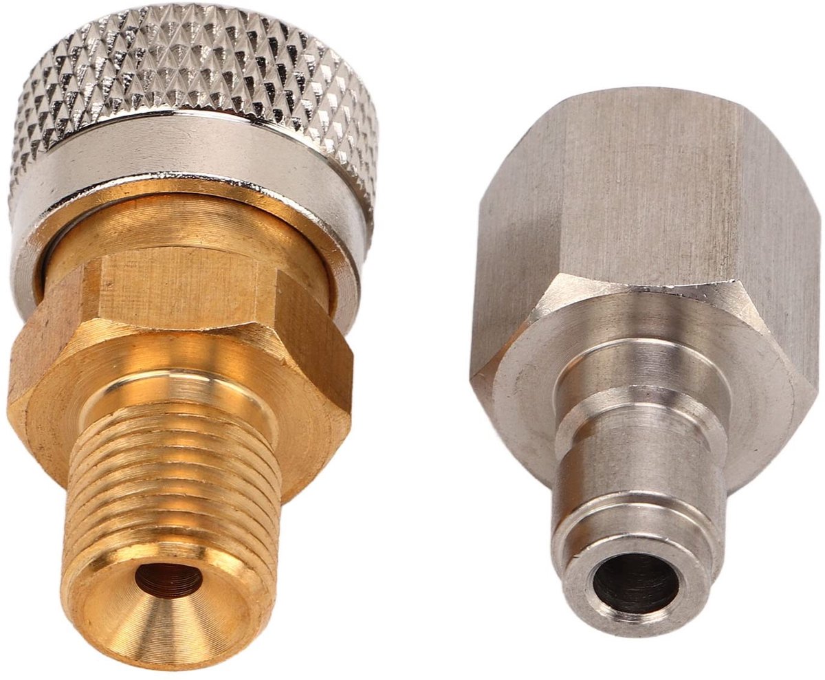 Allecto - Snelkoppeling - Universele stekkeradapter - Roestvrij staal - 1/8 inch aansluiting - Afdichting - Geschikt voor paintball
