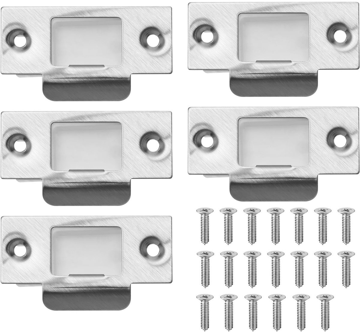 Dailygoods- Deursluitplaat Versterkingsset - 5 Sets - Roestvrij Staal
