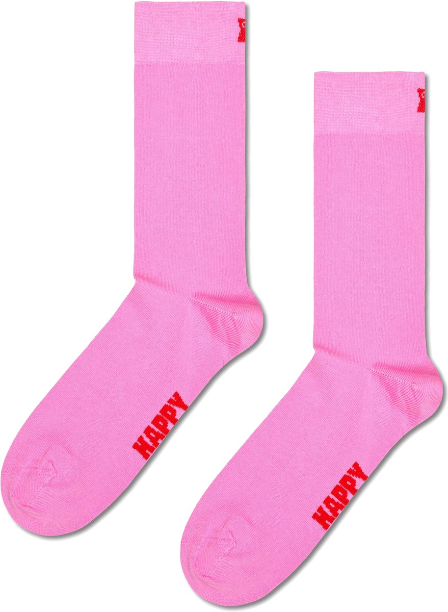 Happy Socks Solid Sock - unisex sokken - roze - Unisex - Maat: 36 - 40