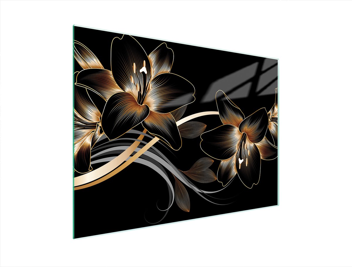 TMK ArtDeko - Snijplank - 40x30 cm - Orchidee - Glas