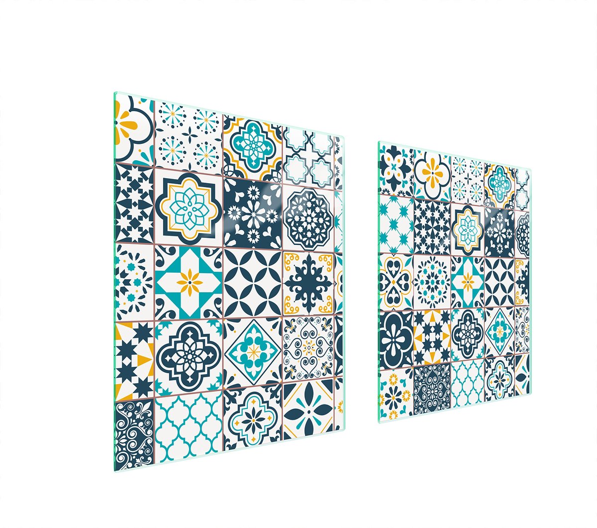 TMK ArtDeko Mozaïek Serie - Glazen Beschermplaat voor Kookplaat - 85x52 cm