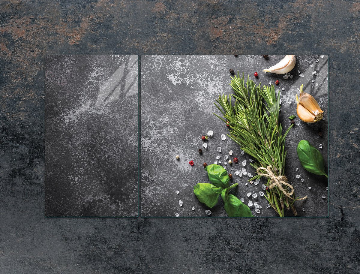 TMK ArtDeko - Snijplank van Gehard Glas - 90x52 cm - Bescherming - Przyprawy