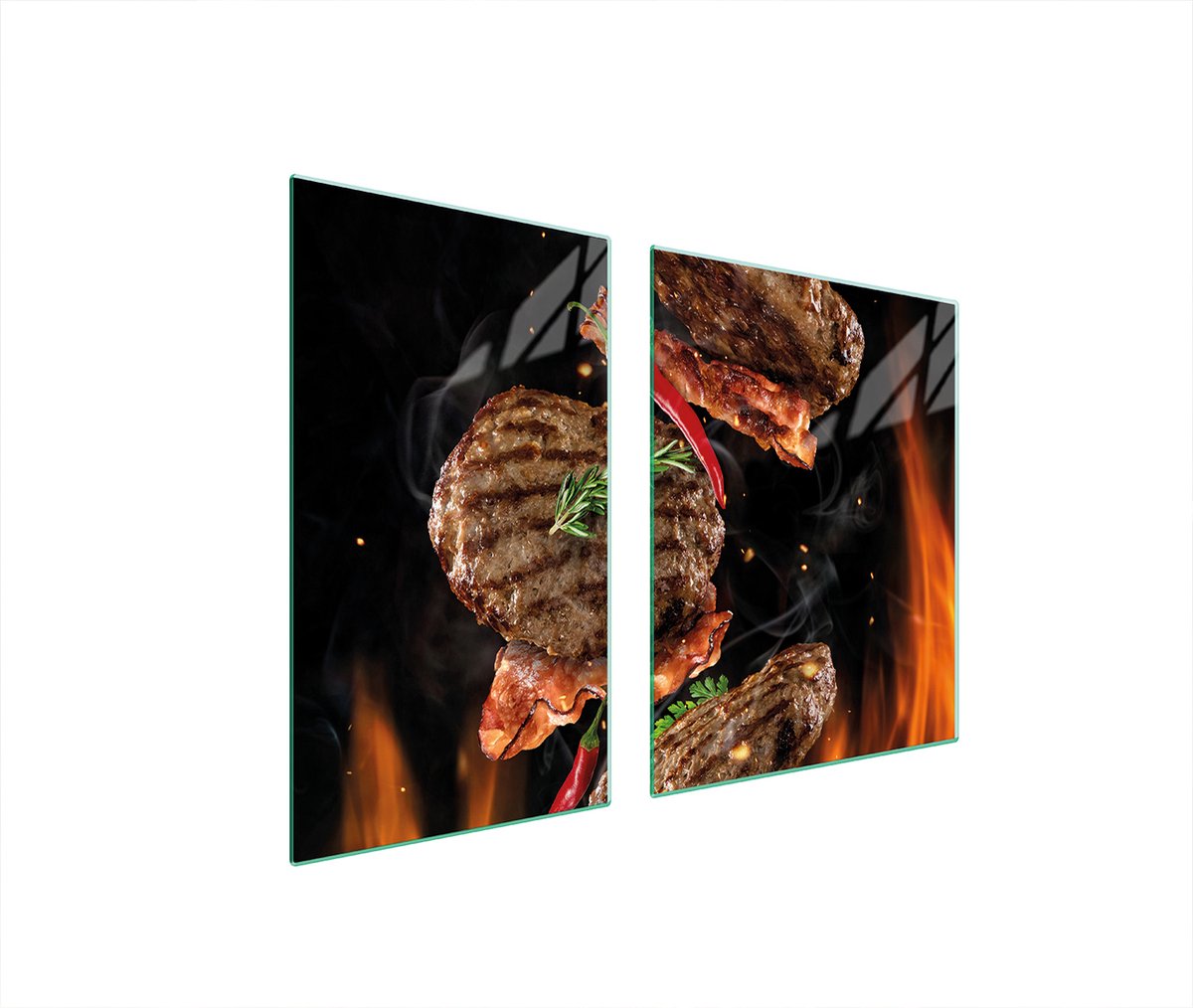 TMK ArtDeko - Snijplank en Beschermplaat - 100x52cm - Glas - Veelzijdig Gebruik