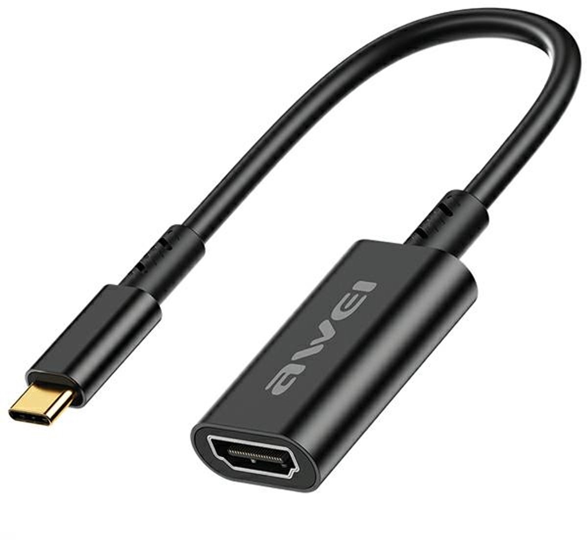Awei CL-217T Serie - USB-C naar HDMI Adapter - 4K - 30Hz - Zwart