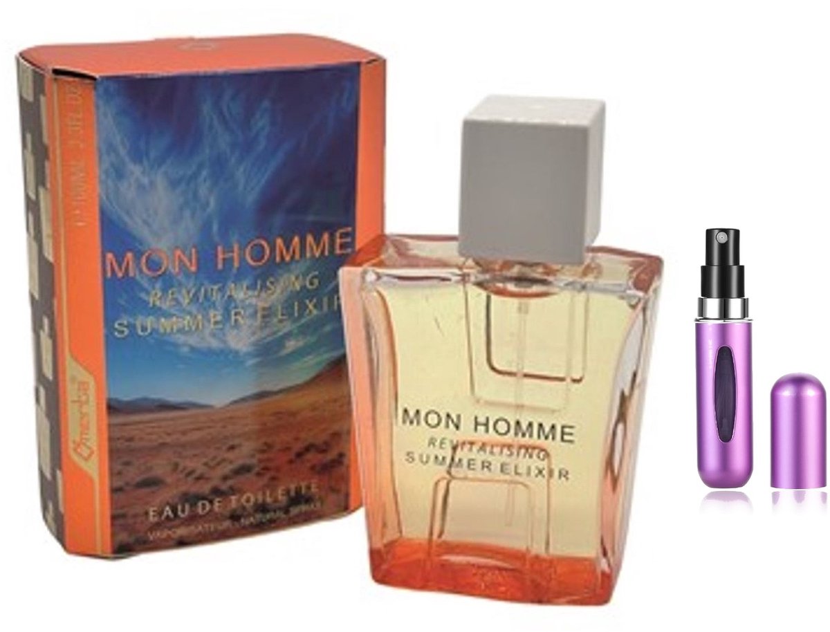 Omerta - Mon Homme - Eau de Toilette - 100 ml inclusief hervulbare tasverstuiver (willekeurige kleur)