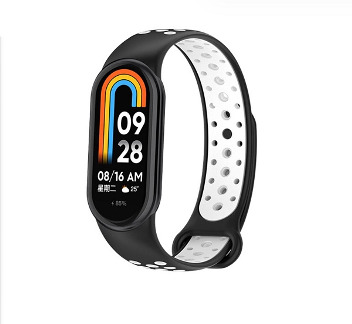 Beline Serie - Smartwatch Band - Czarno-biały - Unieke Stijl - Comfortabel
