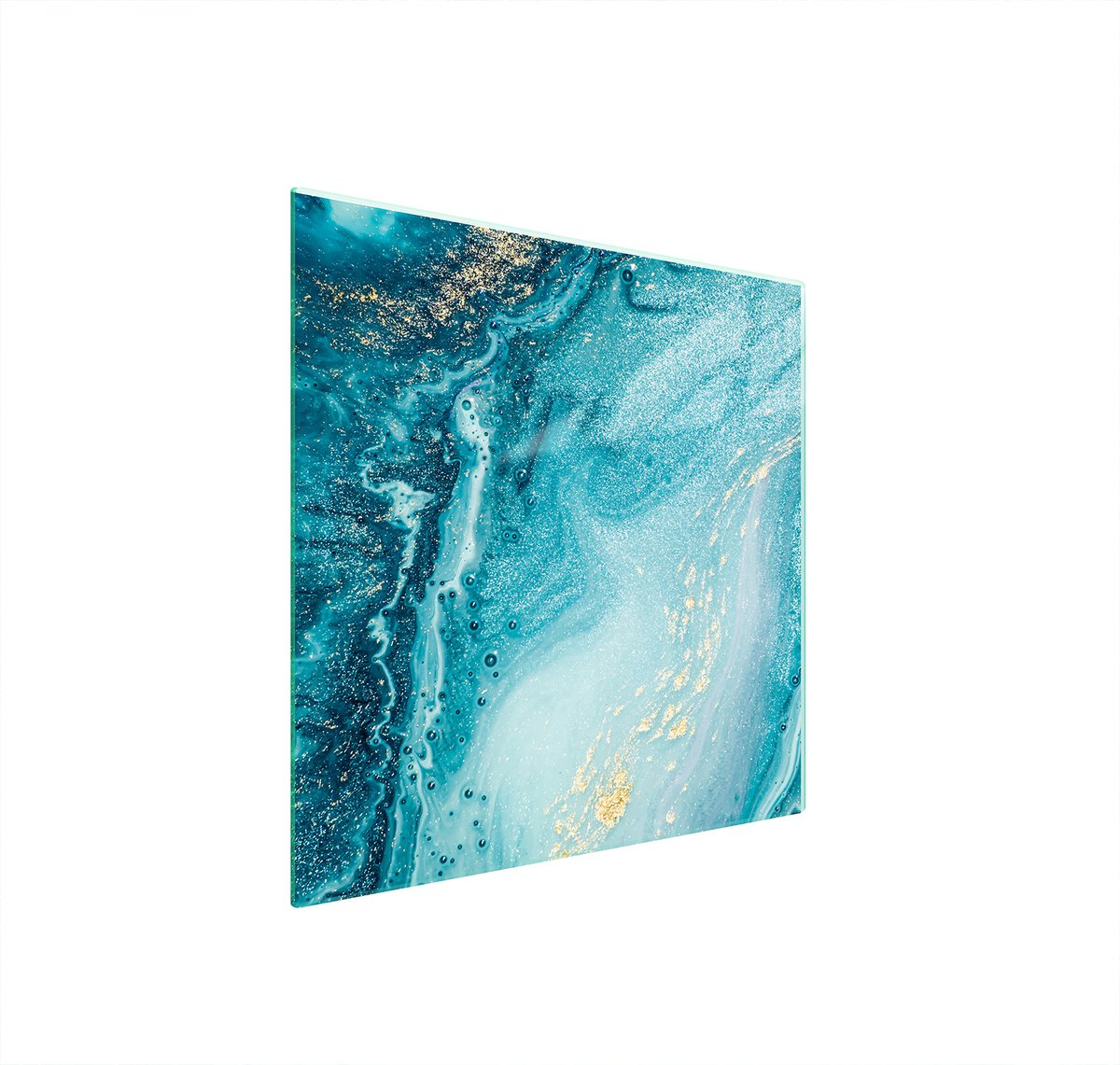 TMK ArtDeko Serie - Glazen Beschermplaat Voor Kookplaat - 50x52 cm - Marmer