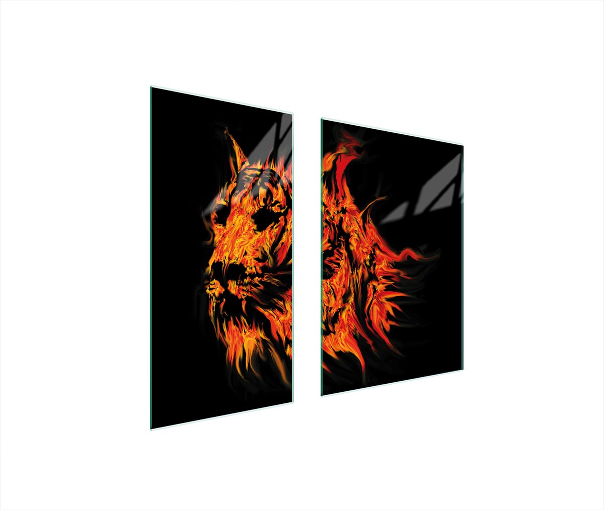 TMK ArtDeko - Snijplank Glas - Tygrismotief - 75x52 cm - Bescherming en Decoratie
