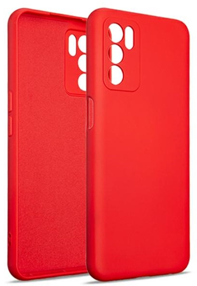Beline Case Siliconen Oppo A16/A16s/A16K rood/rood