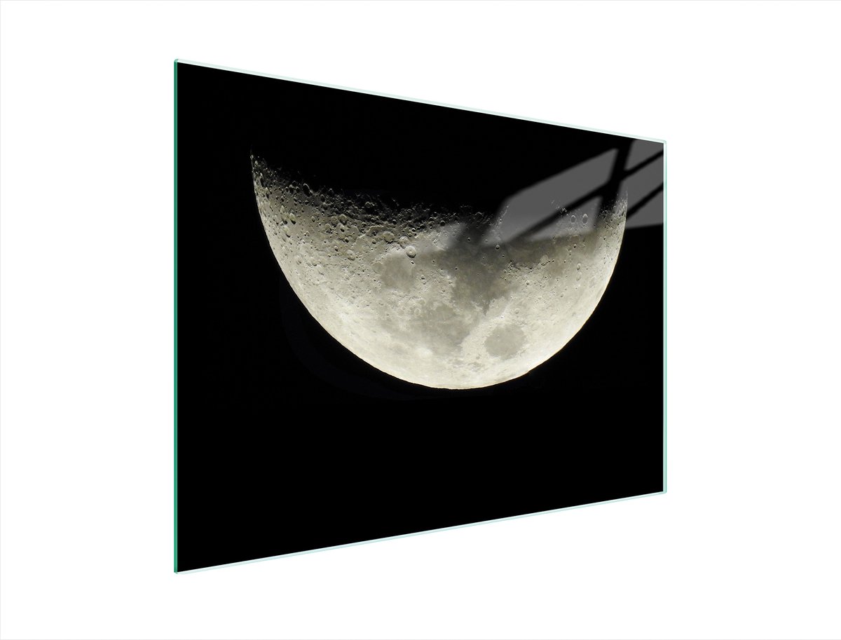 TMK ArtDeko Serie - Snijplank Glas - 40x30 cm - Maanmotief - Hartgesmolten Glas