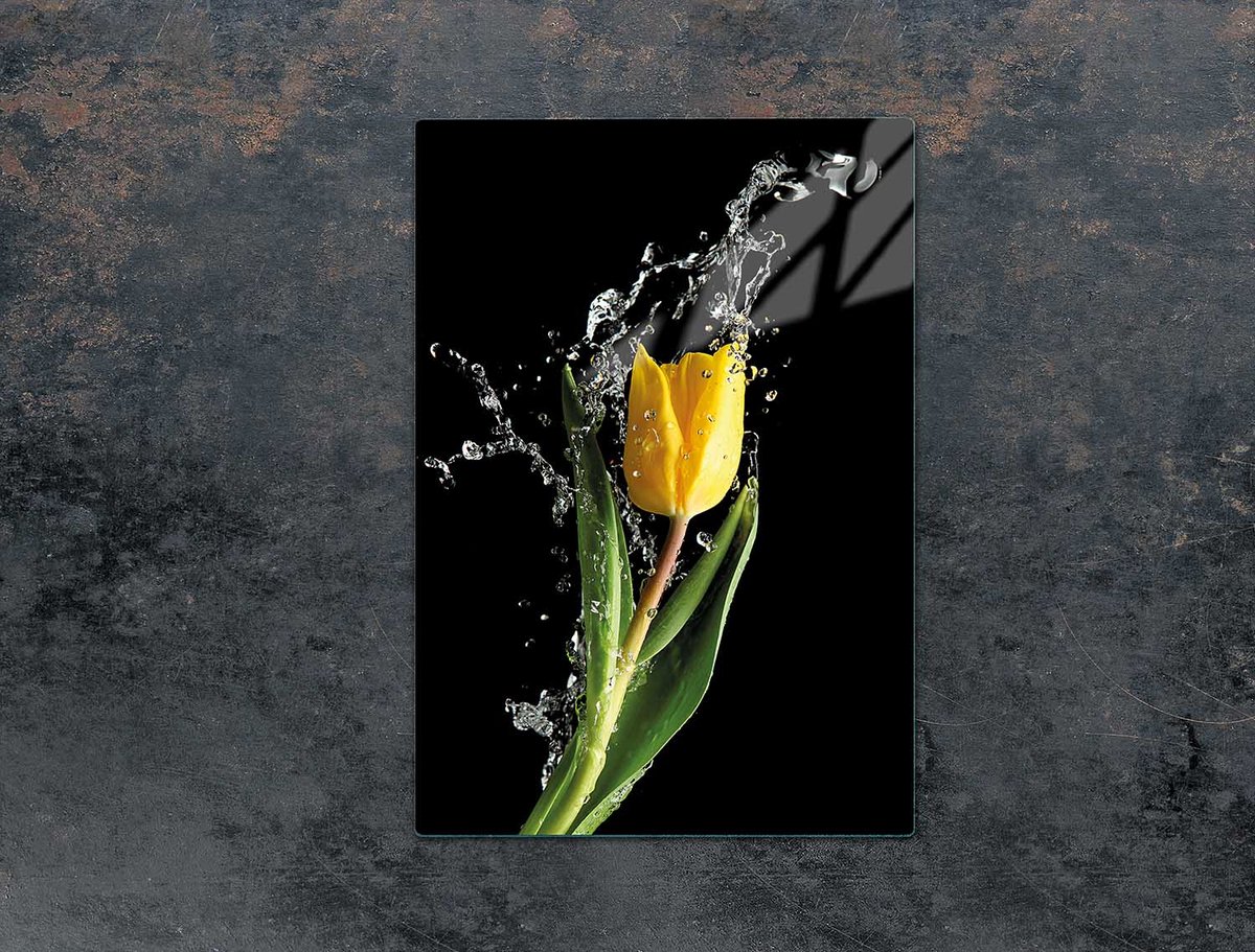 TMK ArtDeko - Snijplank - Glas - Tulpen - 35x52cm