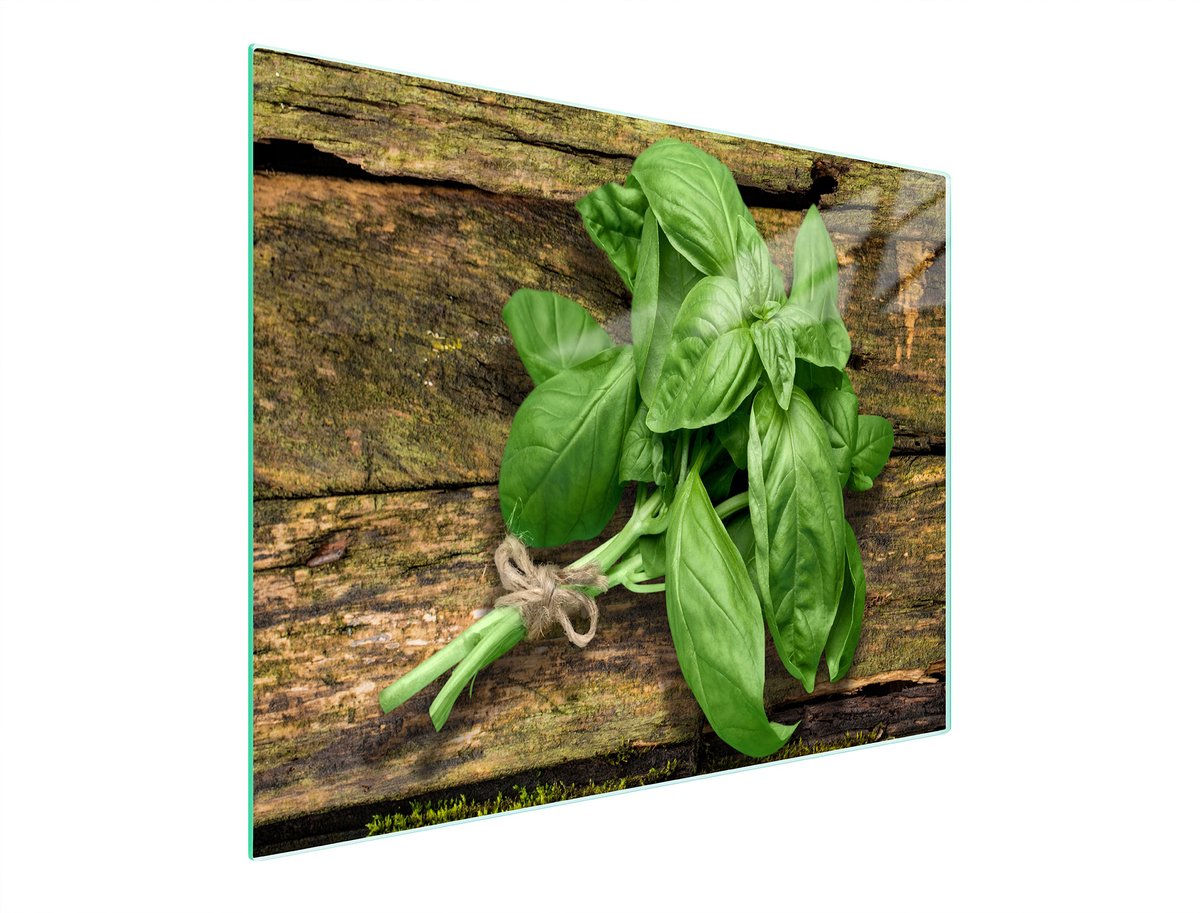 TMK ArtDeko - Snijplank Glas - 52x30 cm - Basilicum - UV-print