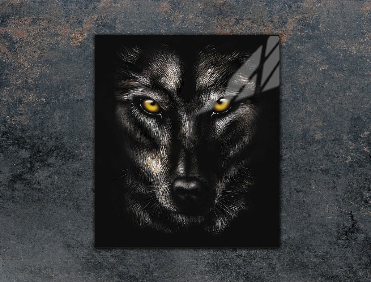 TMK ArtDeko - Snijplank - Hartglas - 45x52 cm - Wolf