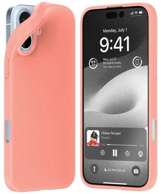 iPhone 16 Plus hoesje pastelroze Me...