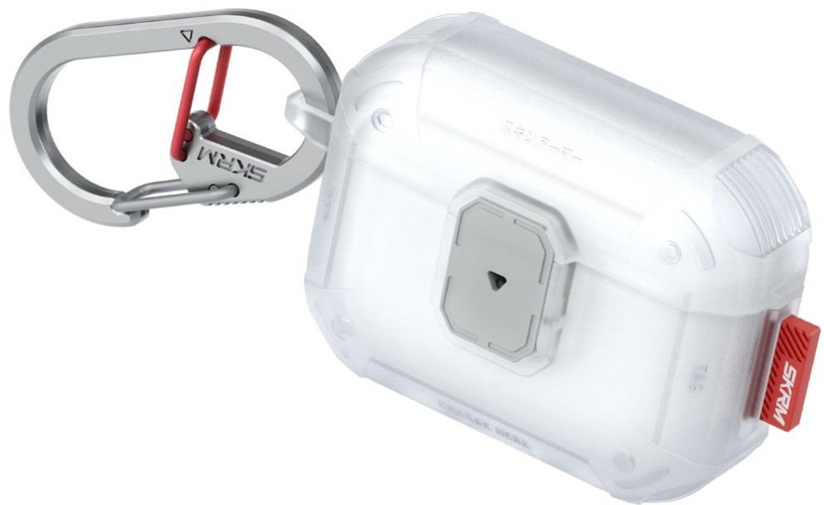 Skinarma Mecha LE Serie - Transparant AirPods Pro 3 Hoesje - Modieus en Beschermend - Met Karabijnhaak