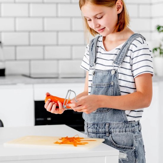 Professionele Groente- en Fruitenschiller Set van 2 - RVS Julienne Schiller voor Aardappelen en Keuken Gebruik — afbeelding 3