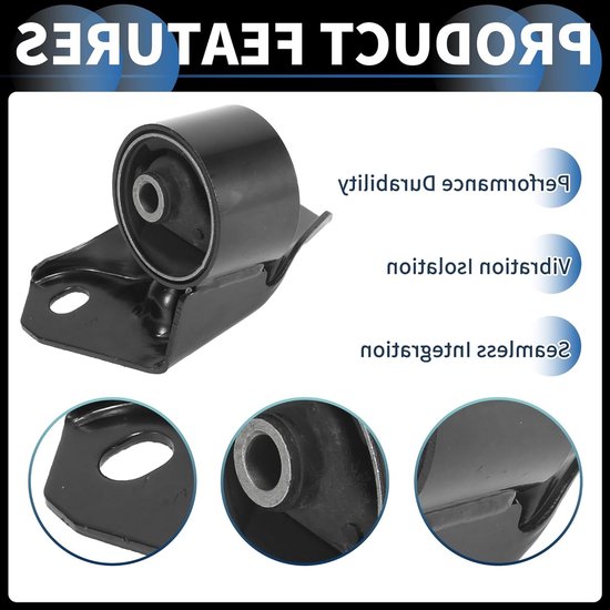 Motorsteun No.1237397202 voor Mira L700S L710S - Duurzame Motorsteun, Zwart, 1 Stuk, Hoogwaardige Kwaliteit en Betrouwbaarheid — afbeelding 3
