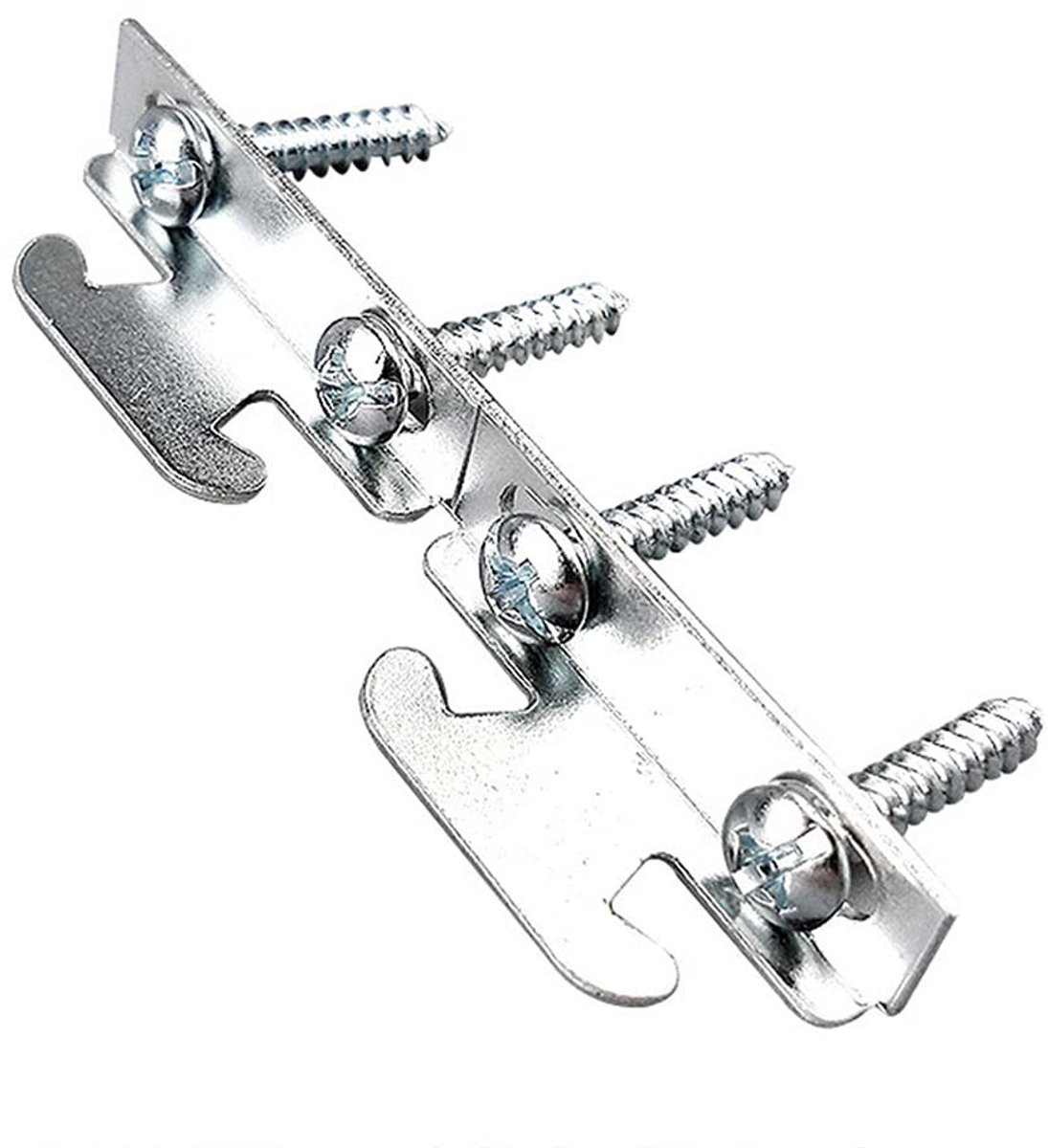Allecto - Gordijn Rod Beugel - Gordijn Haak Accessoires - Duurzaam en Sterk - Zilver - Midden Ondersteuning - Ideaal voor Gordijnen - 4 Stuks