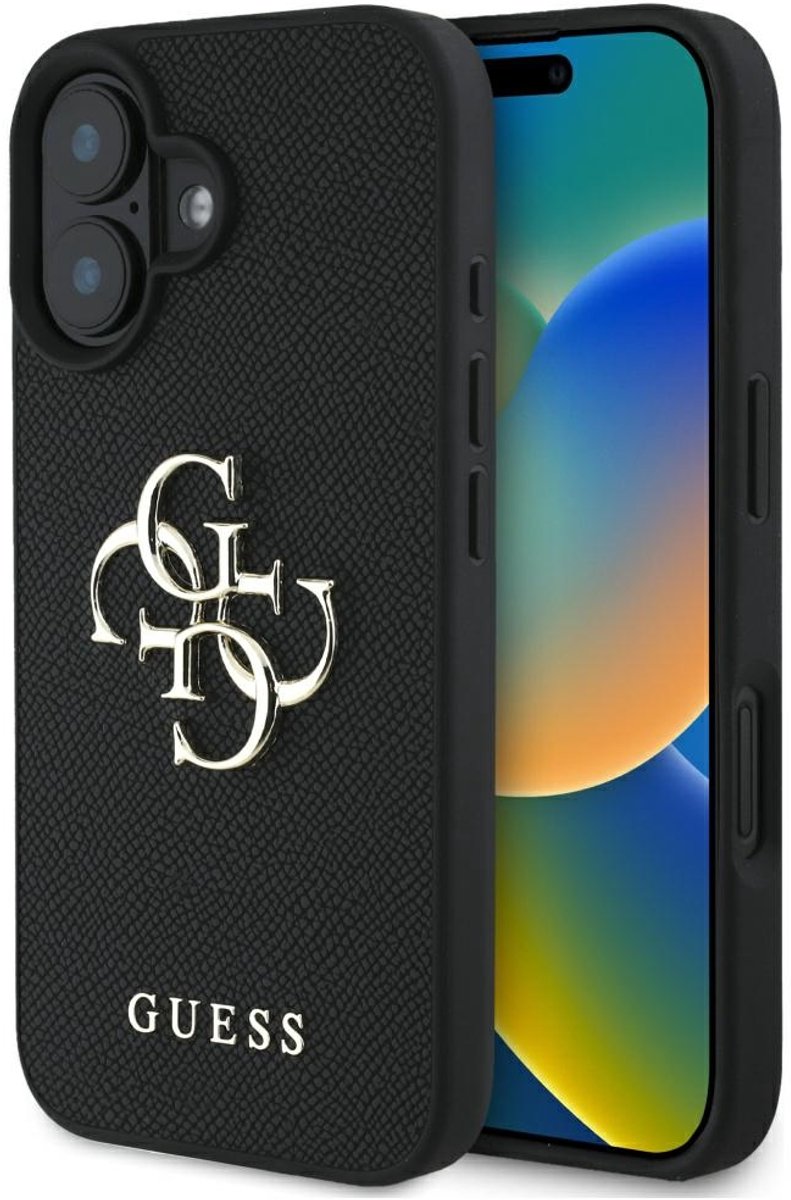 Guess Case Groot 4G-Logo Voor Iphone 16 Klassiek Logo Maximale Bescherming
