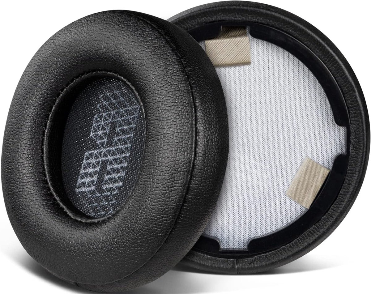 Vervangende Oorkussens voor JBL Live 460NC Hoofdtelefoon, Zacht Kunstleer, Geluidisolatie en Comfort - Zwart