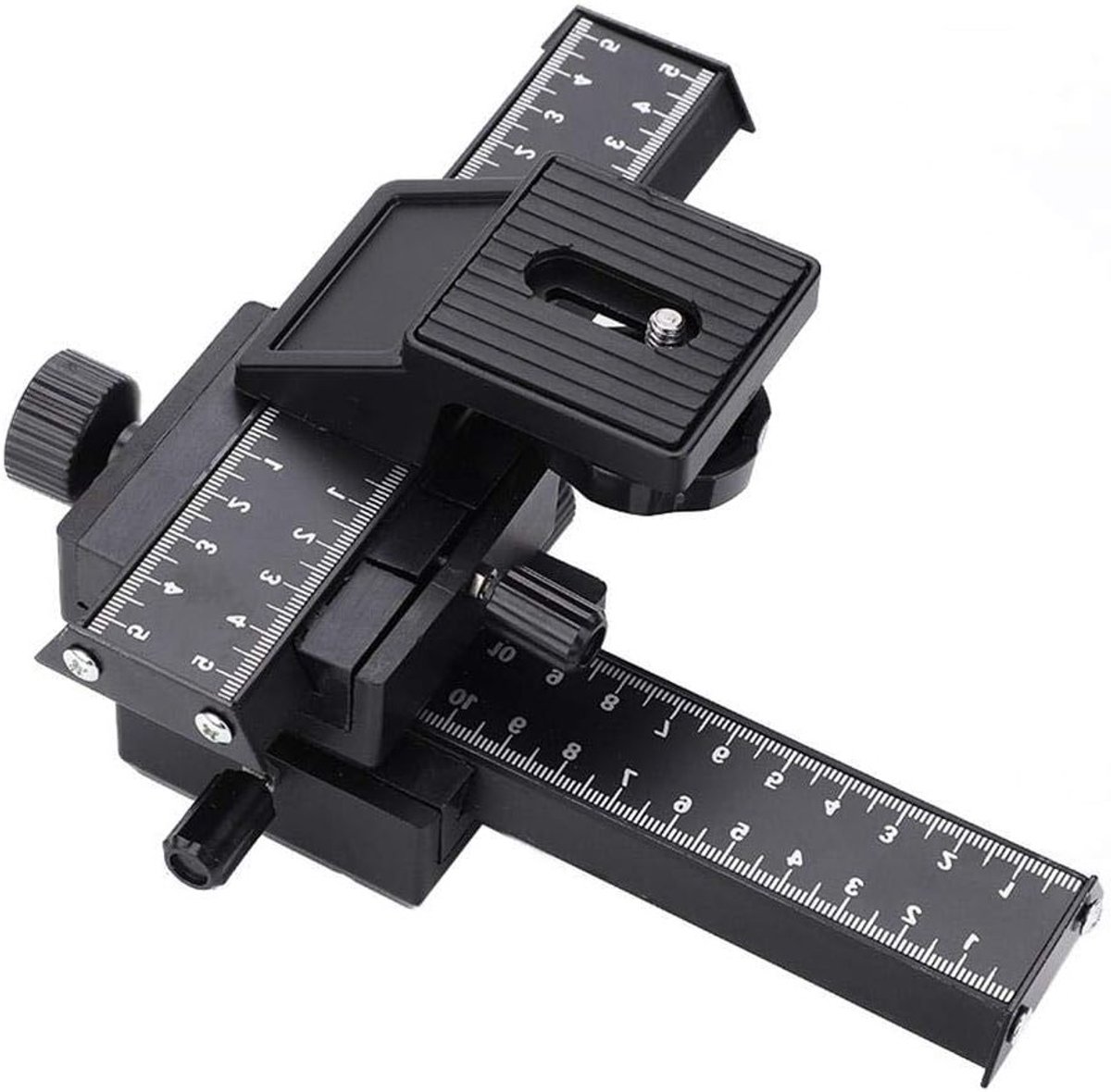 Professionele 4-Weg Camera Slider met Macro Focusing Rail en 1/4" Bevestigingsschroef voor Close-Up Fotografie van Digitale SLR Camera's