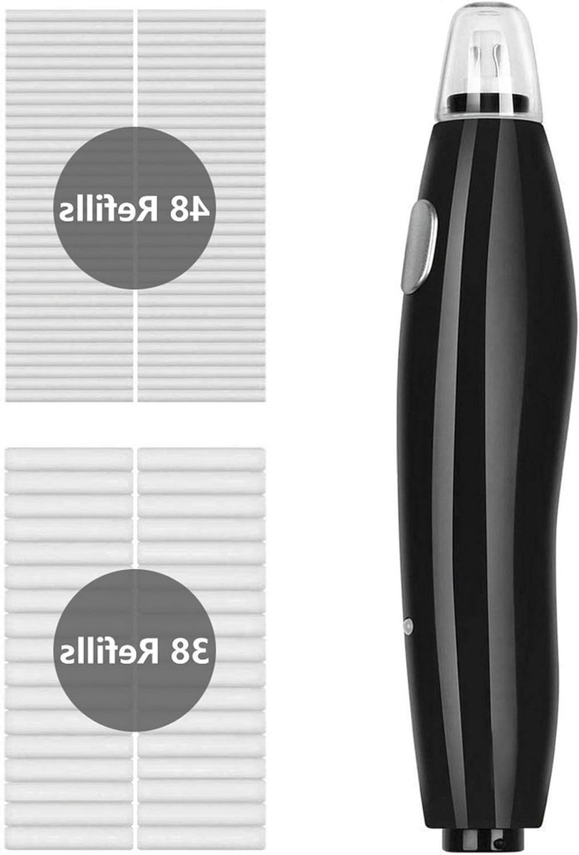 Automatische elektrische gum, oplaadbaar via USB, 86 reservegummen, 2 maten (2.3mm, 5mm), ideaal voor tekenen en schetsen