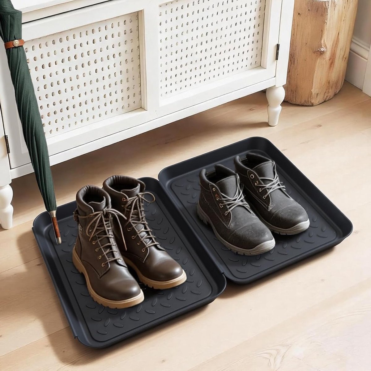 Schoenenafdruipbak van kunststof, ideaal voor schoenenrek, waterdicht en antislip, 35 x 27,5 x 3 cm