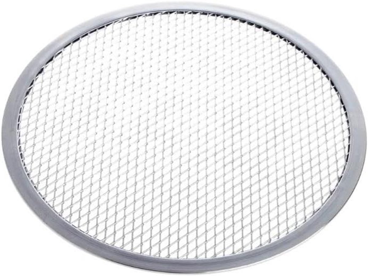 Pizzabodem - Bakplaat Net - Pizza Bakken - Geperforeerd Oppervlak - 254 cm - Zilver