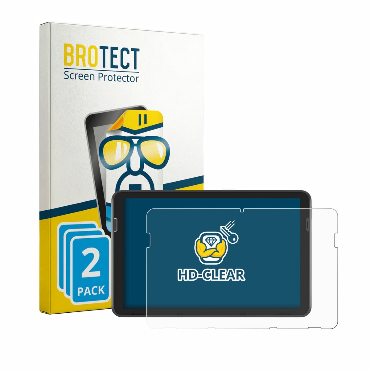 BROTECT - Screenprotector voor Zebra ET401 8" - Folie Beschermfolie transparant 2 Stuks