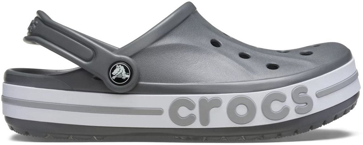 Crocs Bayaband Clog 205089 Unisex – Lichtgewicht Comfort Clogs met Ventilatiegaten, Grijs